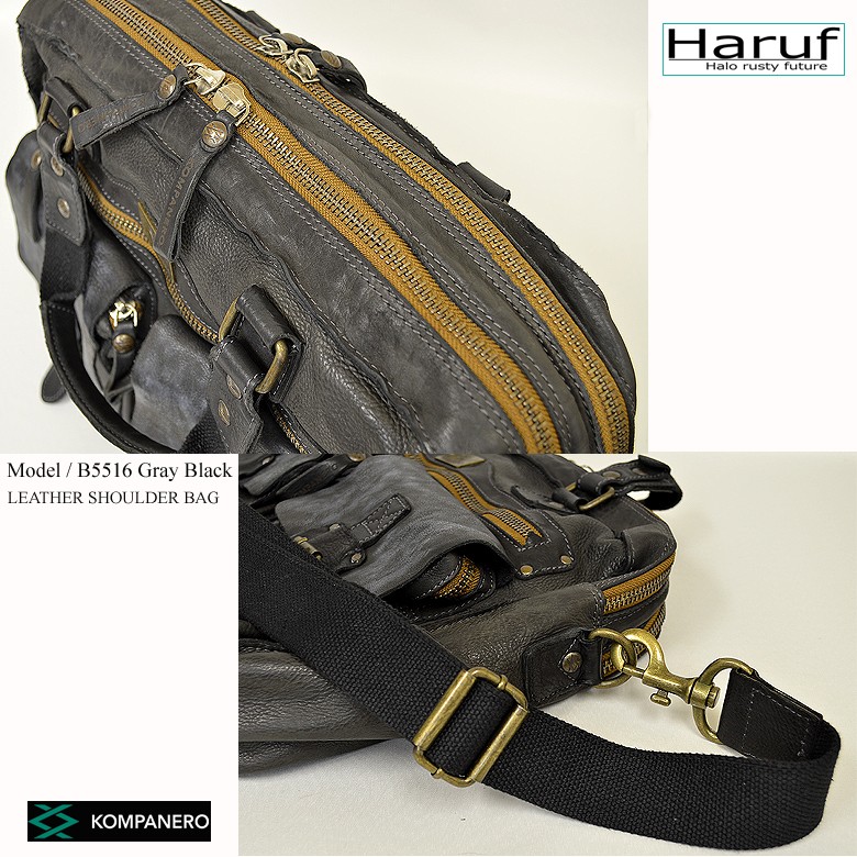 Haruf ショルダーバッグ メンズ 本革 斜めがけバッグ 革