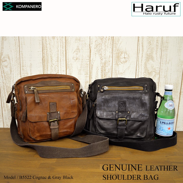 Haruf（ハルフ） レザーショルダーバッグ メンズ 本革 斜めがけバッグ