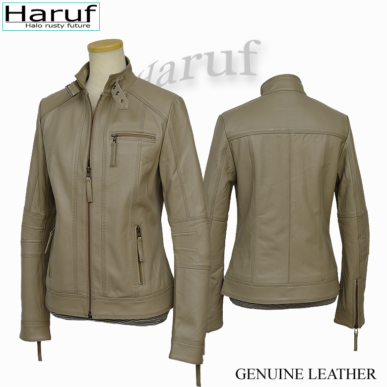 Haruf（ハルフ） ライダースジャケット シングル レディース 本革