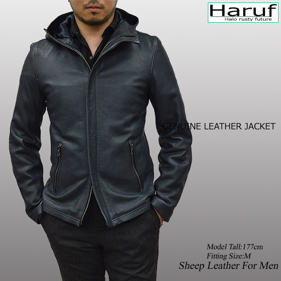 Haruf（ハルフ） レザージャケット ライダースジャケット メンズ 本革