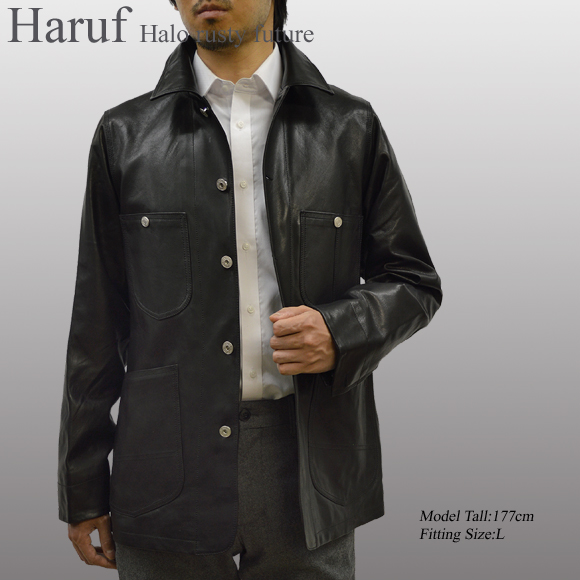 カ*7様 Haruf 牛革 ジャッケット Haruf（ハルフ） 革ジャン レザージャケット メンズ 本革 ライダース