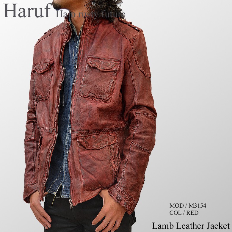 Haruf レザージャケット メンズ 本革 革ジャン ライダース Haruf レザージャケット メンズ 本革 革ジャン ライダース