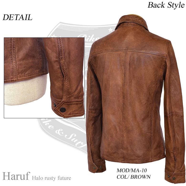 Haruf（ハルフ） レザージャケット メンズ 本革 ラムレザージャケット