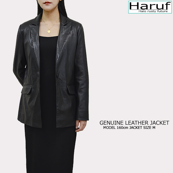 Haruf（ハルフ） レザーコート ハーフコート ジャケットコート