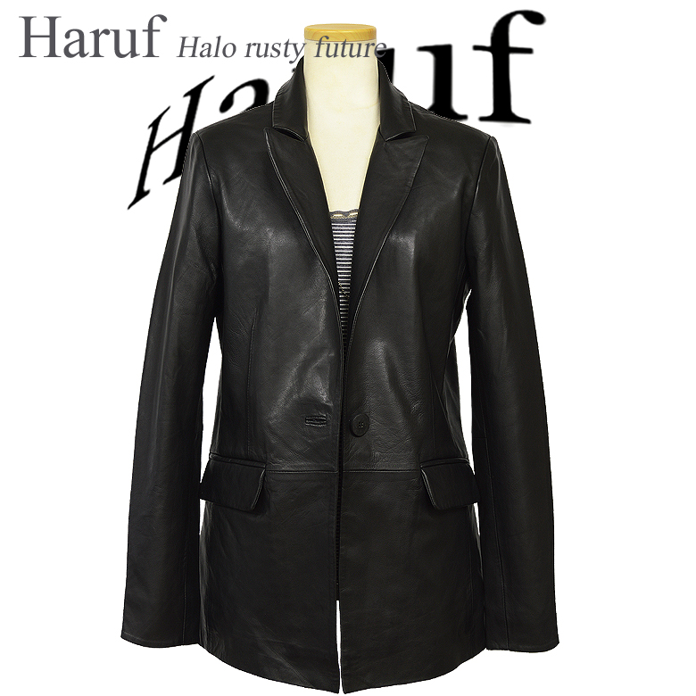 Haruf（ハルフ） レザーコート ハーフコート ジャケットコート