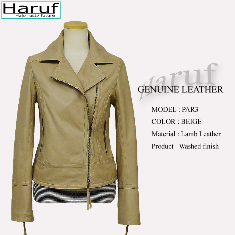 Haruf レザーライダースジャケット レザージャケット ダブルライダース