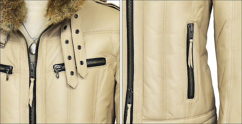 Haruf（ハルフ） 本革 レザーダウンジャケット メンズ 革ジャン レザー