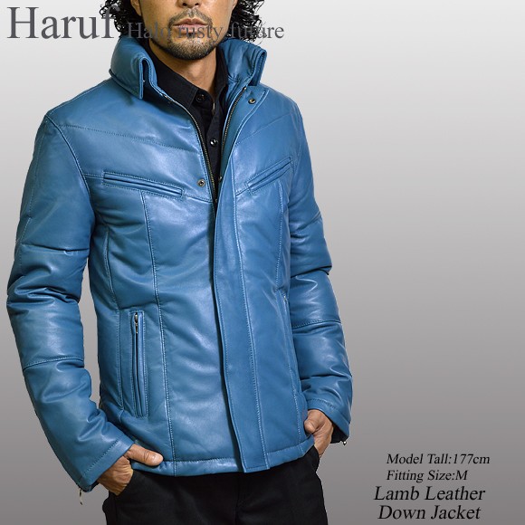 Haruf レザージャケット レザーダウンジャケット メンズ 本革