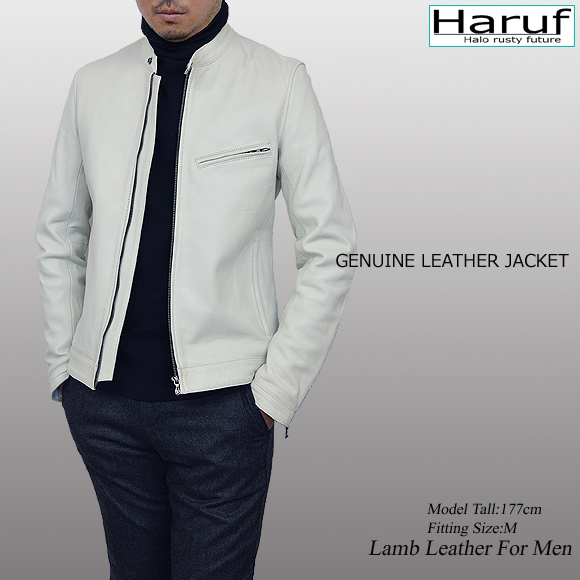 Haruf（ハルフ） レザージャケット シングルライダースジャケット 革