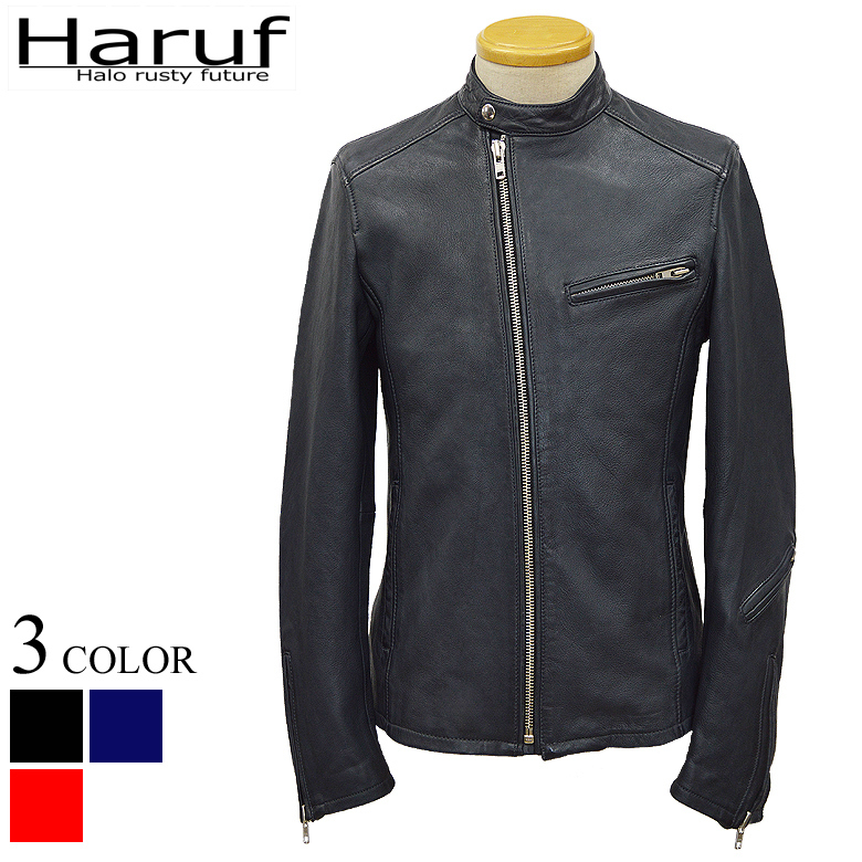 新品タグ付き♡HARUF 羊革 シングルライダースジャケット ハンドメイド 新品タグ付き♡HARUF 羊革 シングルライダースジャケット