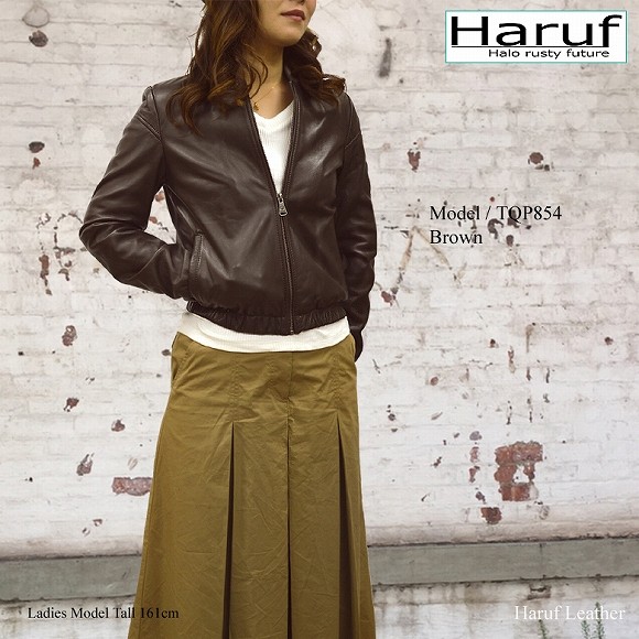 Haruf 革ジャン レザージャケット レディース 本革 MA-1