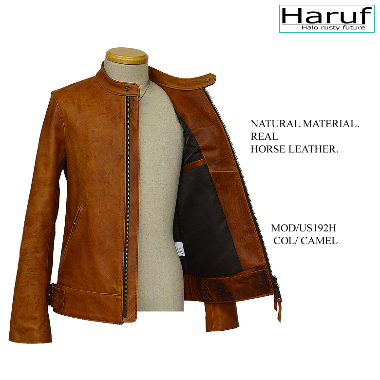 Haruf ライダースジャケット メンズ 本革 レザージャケット 革