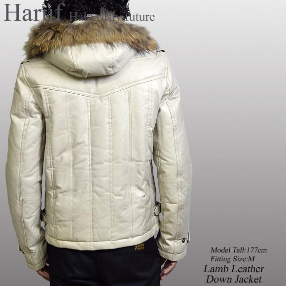 Haruf（ハルフ） 革ジャン レザージャケット メンズ 本革 レザーダウン