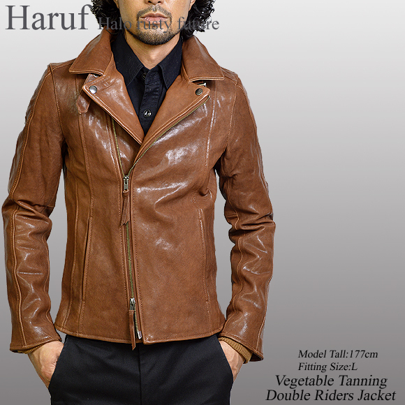 Haruf（ハルフ） 革ジャン ダブルライダース レザージャケット メンズ