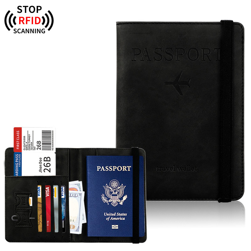 パスポートケース スキミング防止 パスポートカバー マルチケース 航空券入れ 海外旅行 電波遮断 ト...