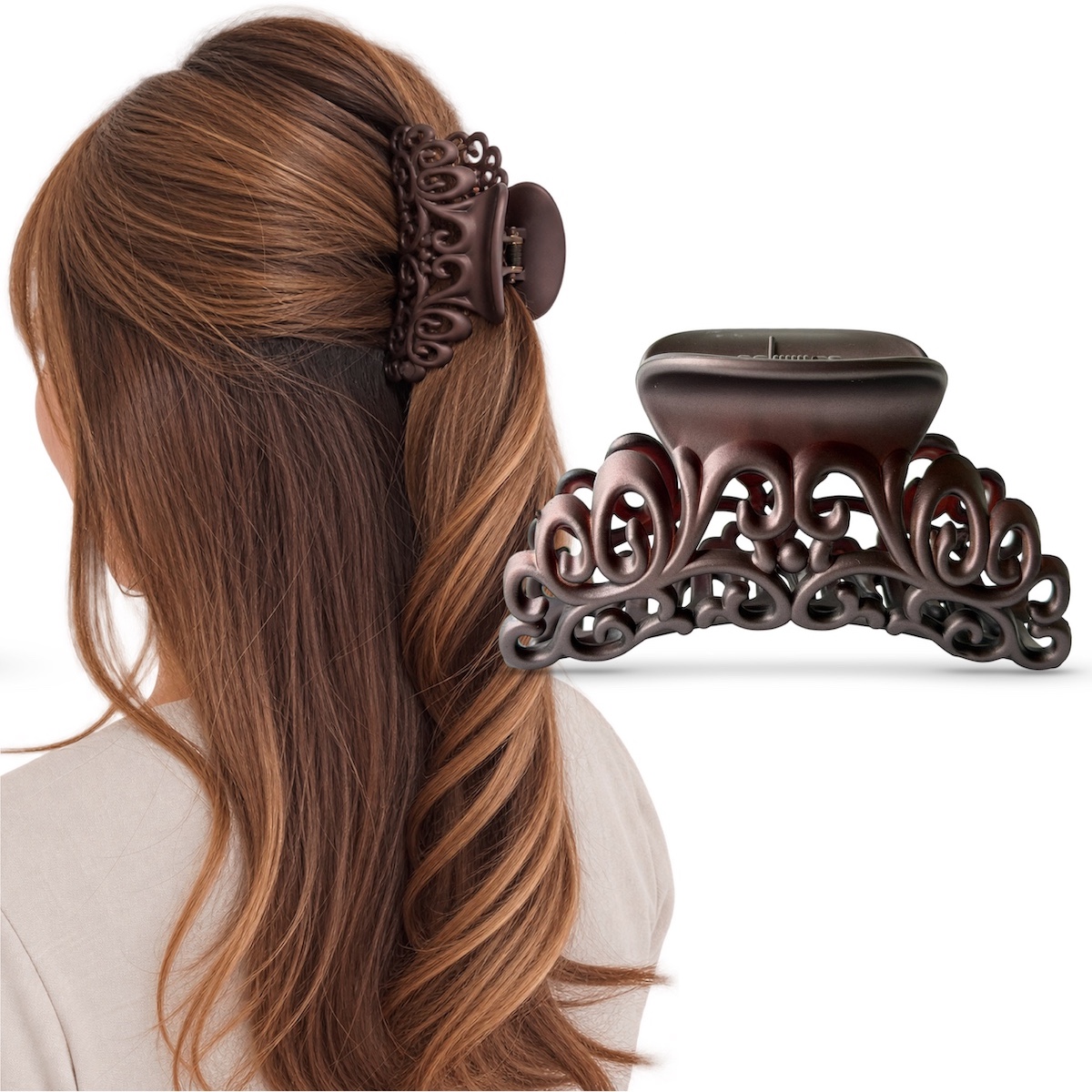 MOORN（モーン） バンスクリップ ヘアクリップ アラベスク シンプル