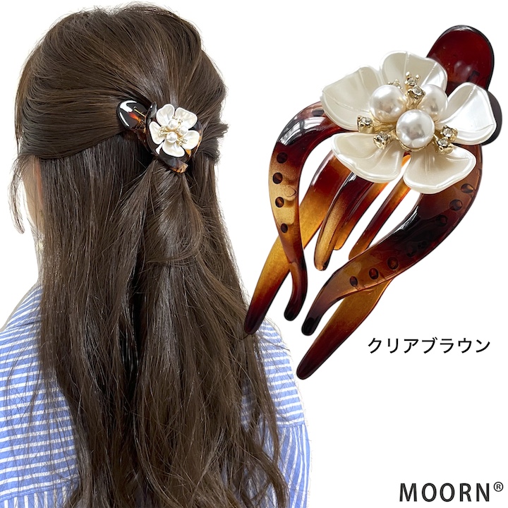 wkさま専用⭐️acca⭐️ 花モチーフ ヘアクリップ フラワーモチーフヘアクリップ ヘアアクセサリー 結婚式 二次会