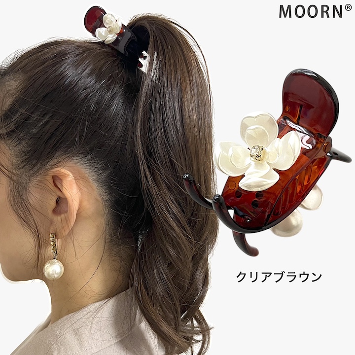 ヘアクリップ バンスクリップ 小さめ 花 ヘアアクセサリー ミニ 小さい
