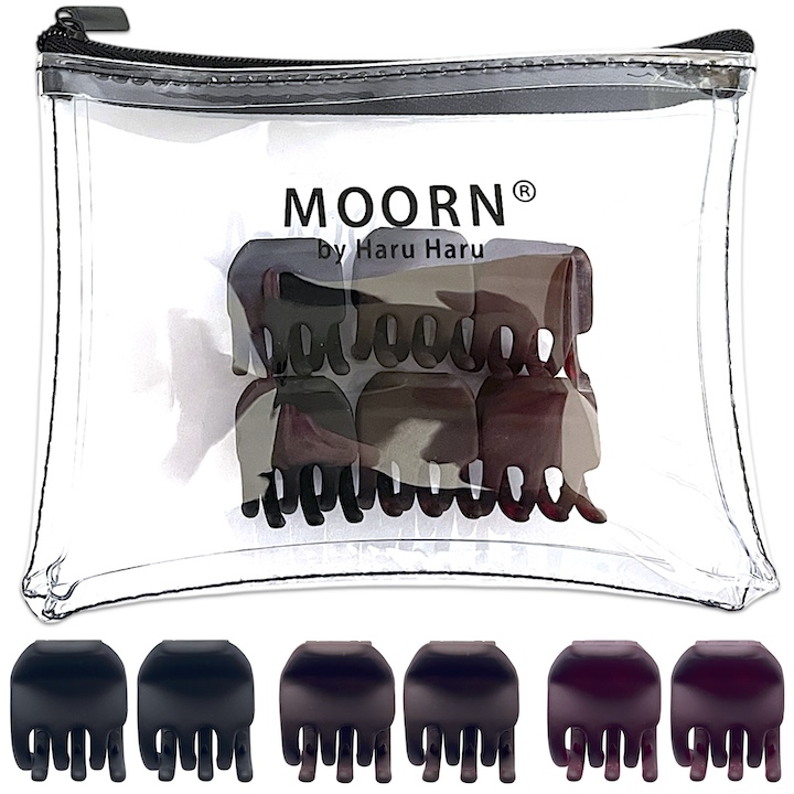 MOORN（モーン） ヘアクリップ 6個セット セット バンスクリップ