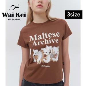 WaiKei マルチーズ Tシャツ 半袖 シャツ カットソー ワイケイ 男女兼用 ユニセックス 韓国