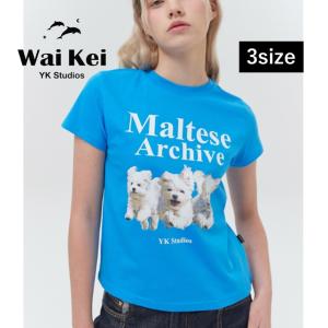 WaiKei マルチーズ Tシャツ 半袖 シャツ カットソー ワイケイ 男女兼用 ユニセックス 韓国