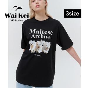 WaiKei マルチーズ Tシャツ 半袖 シャツ カットソー ワイケイ 男女兼用 ユニセックス 韓国