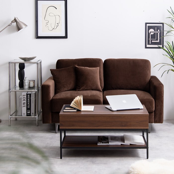 天板昇降式センターテーブル デスク おしゃれ ローテーブル 小さめ 80