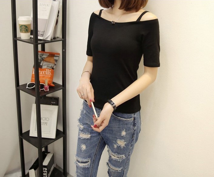 トップス スリング シャツ オフショルダー Tシャツ カットソー