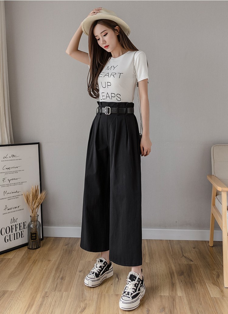SALE【AMI】ハイウエスト ストレートレッグパンツ ボトムス ハイウエスト ストレート パンツ ワイドレッグ