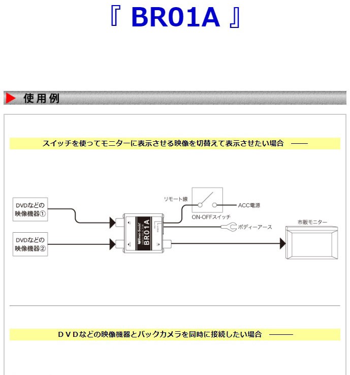 BeatーSonic（ビートソニック） 映像切替アダプター BR01A 2台の映像