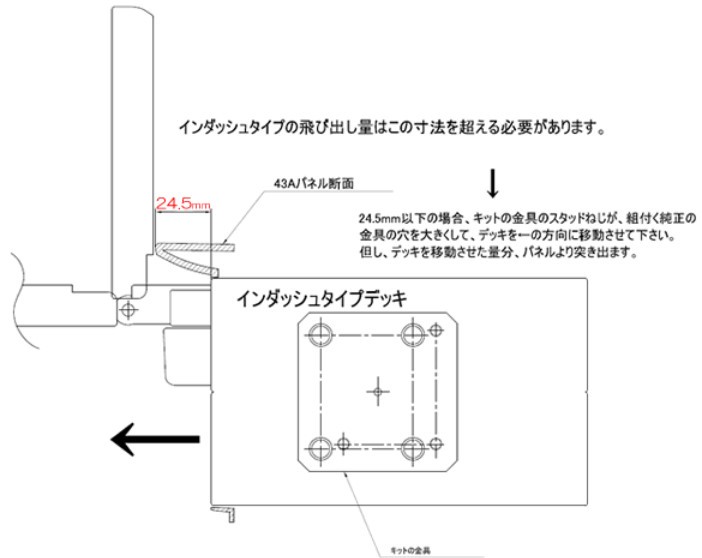 ビートソニック MVX-43B オーディオ ナビ交換キット クラウン170系