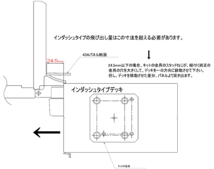 ビートソニック MVX-43BR オーディオ ナビ交換キット クラウン170系