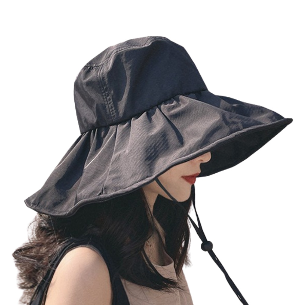 帽子 レディース 遮光 紫外線カット UV カット つば広 大きい 折り畳み 日よけ UV 帽子 小顔効果 風で飛ばない｜harvestmart｜03