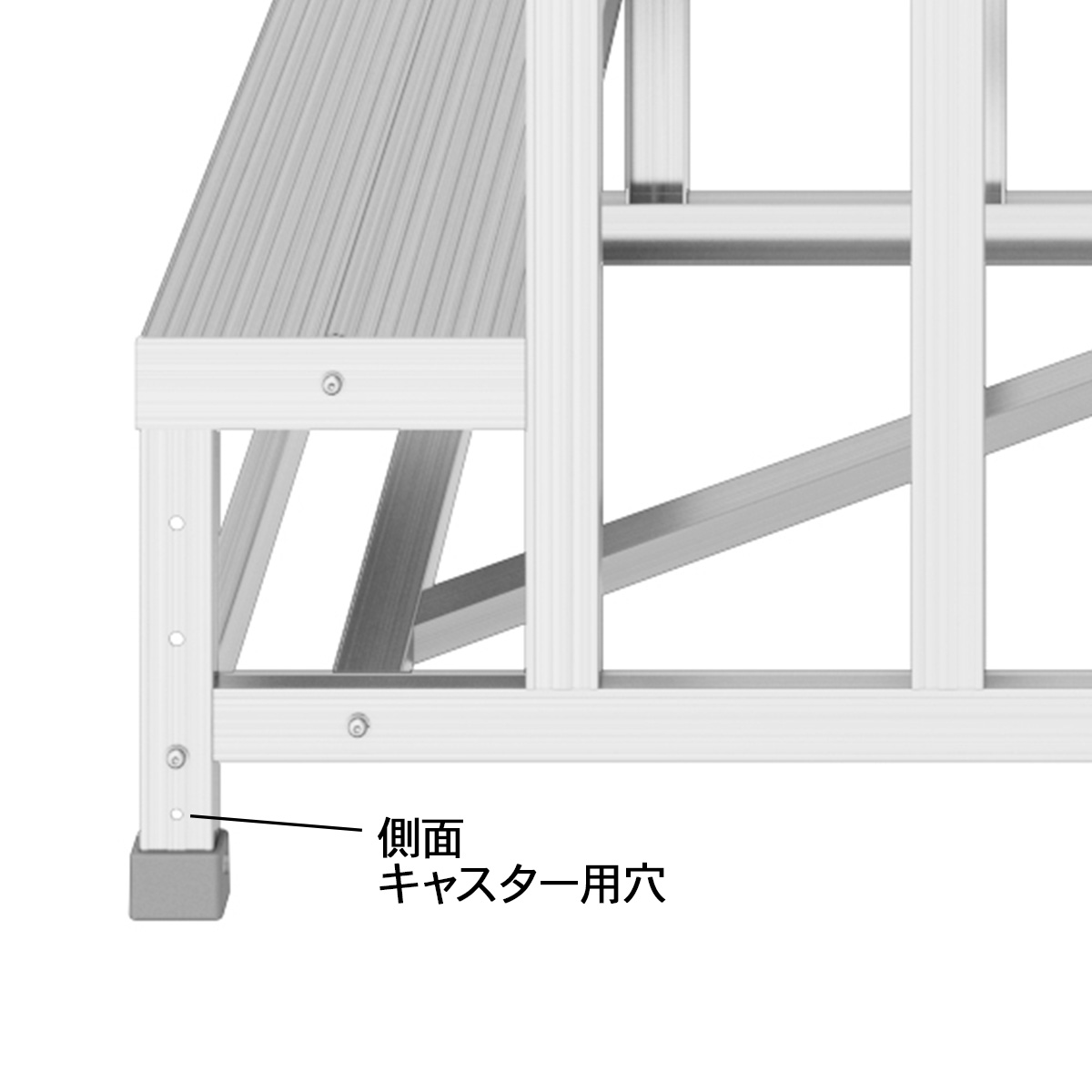 長谷川工業 組立式作業台 ライトステップ 作業台 DB 2段 スジ有り天板