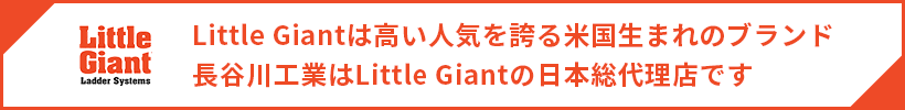 長谷川工業はLittle Giantの日本総代理店です