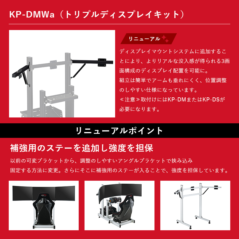 ドラポジ DRAPOJI アルミフレーム トリプルディスプレイキット