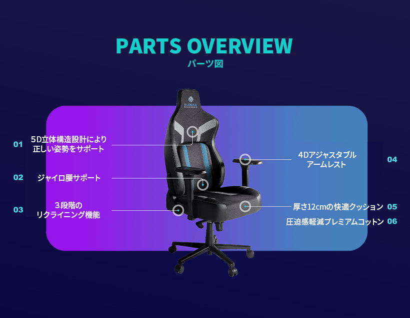 エルゴノミックチェア ゲーミングチェア 椅子 イス チェア ゲーミング