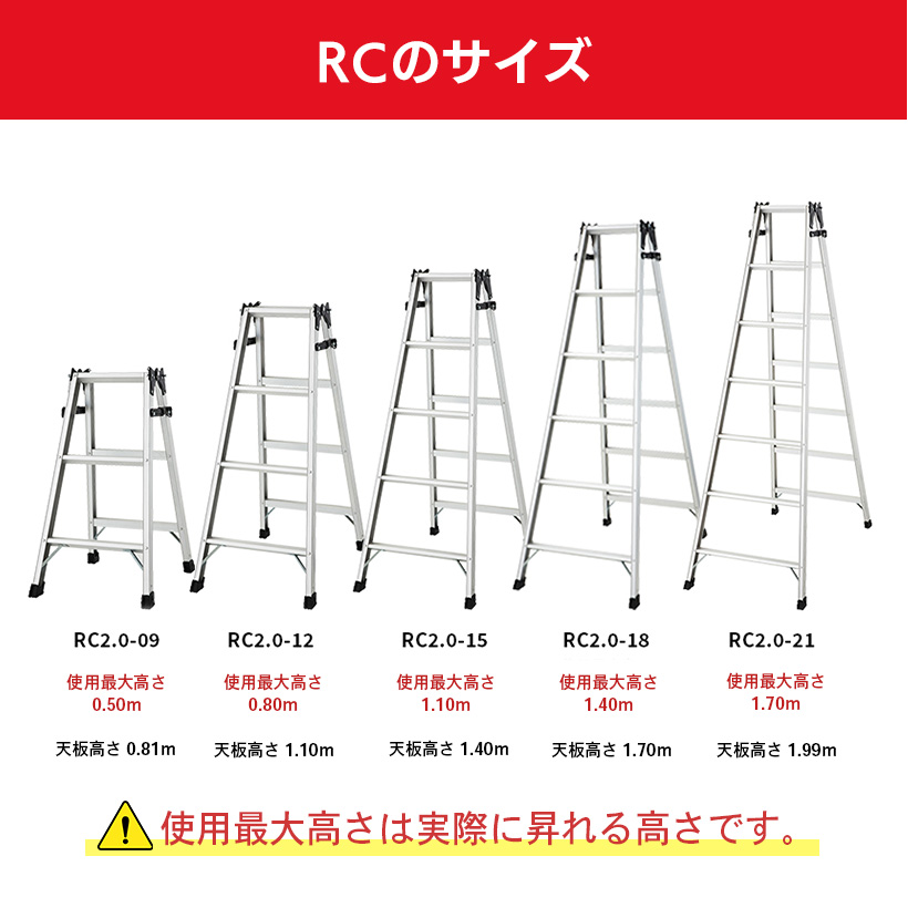 脚立 RC2.0-21 はしご兼用脚立 軽量 7尺 長谷川工業 hasegawa : 16324