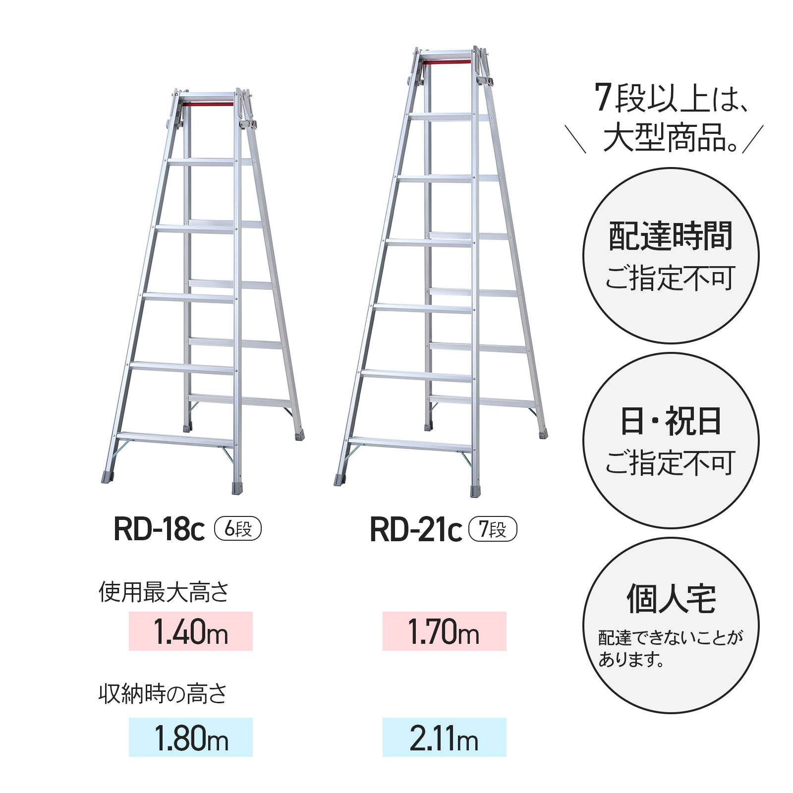 長谷川工業 【 RS-12c 】はしご兼用脚立 脚立 ワンタッチバー 4段 4尺