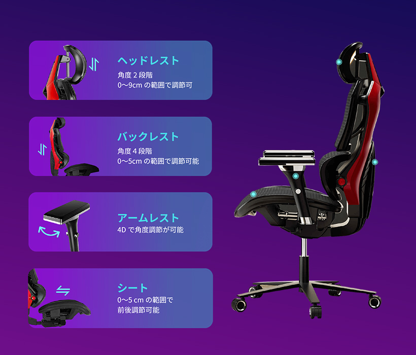 BlueSea　ファントムチェア　パントンチェア　イノベーション社製 長谷川工業 エルゴノミックチェア ゲーミングチェア EUREKA