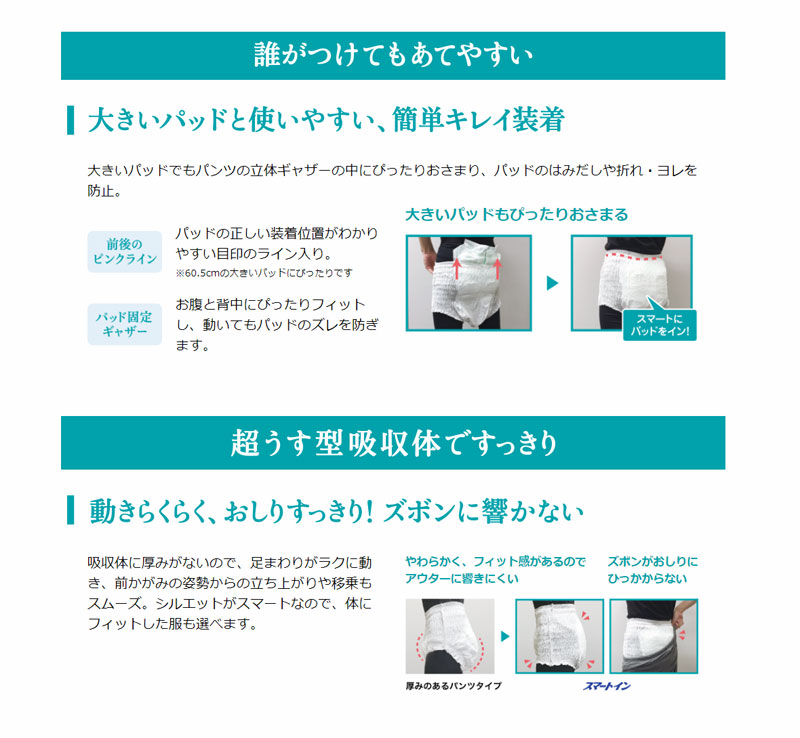 介護 オムツ 大人用紙おむつ リフレ スマートインパンツタイプ M 40枚