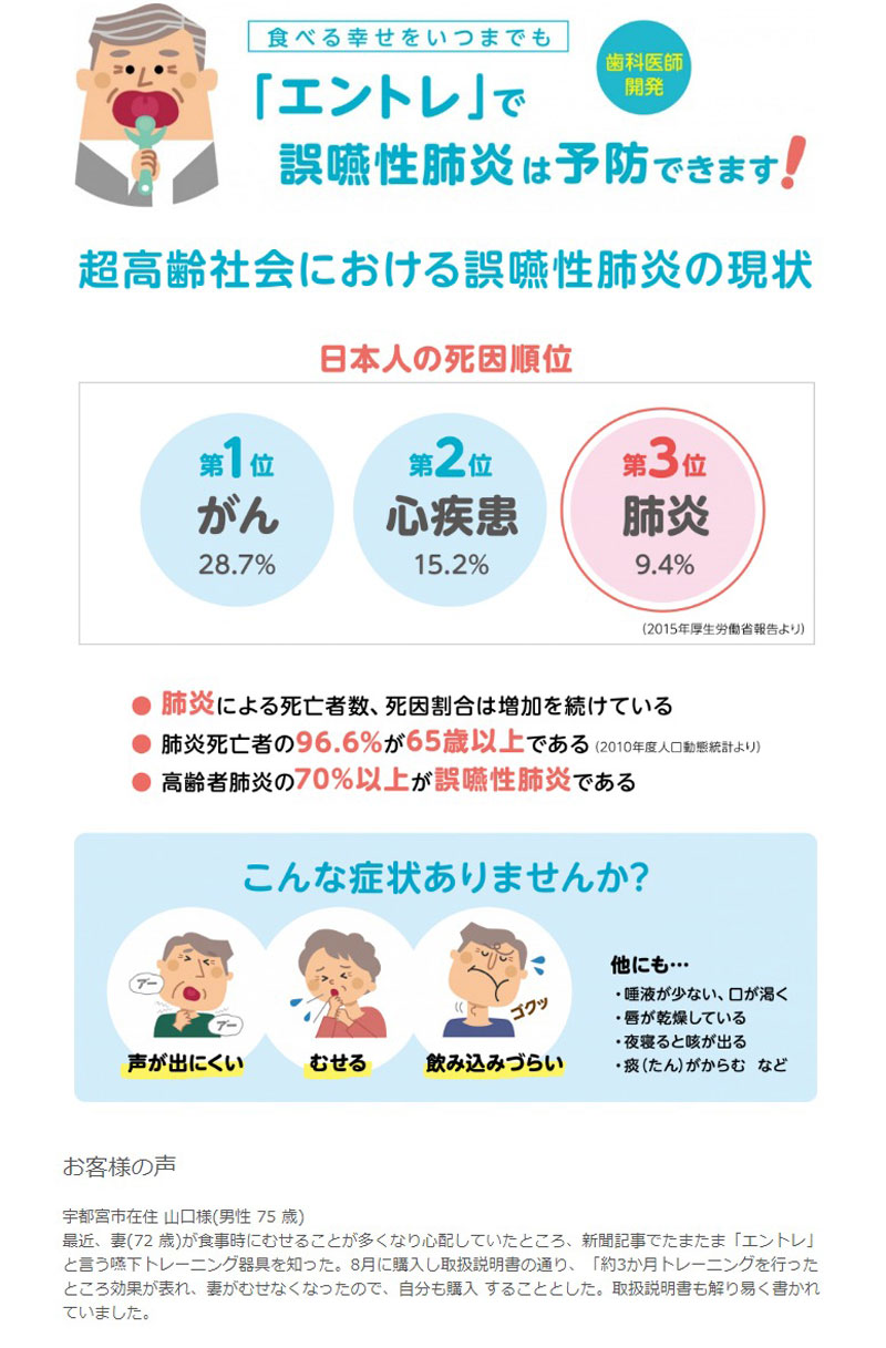 介護 予防 NEWエントレ NEW CENTURY JAPAN トーアテック 口腔ケアトレーニング機器 口腔機能の向上 唇 舌 舌と口のリハビリ  口腔ケア