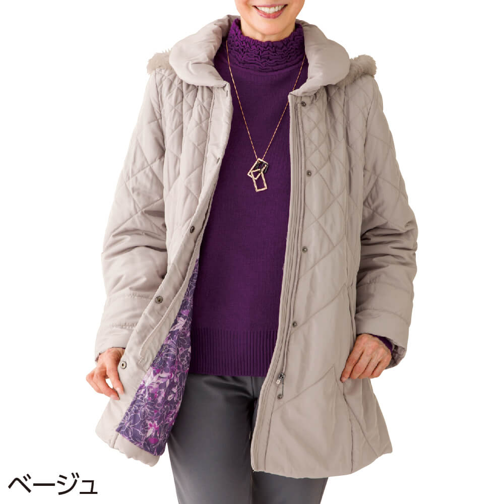 RADIATE ラディエイト中綿ラビットファーフード付きコート セール 40%OFF】ラディエイト RADIATE ファーフーデッドモッズ
