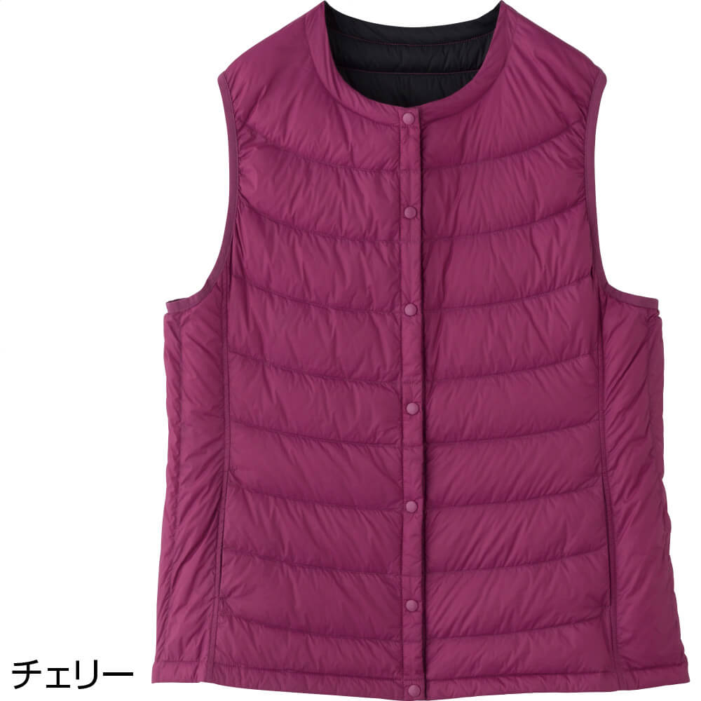 ハナサンテラス 軽量リバーシブル ダウンベスト M~L LL シニア
