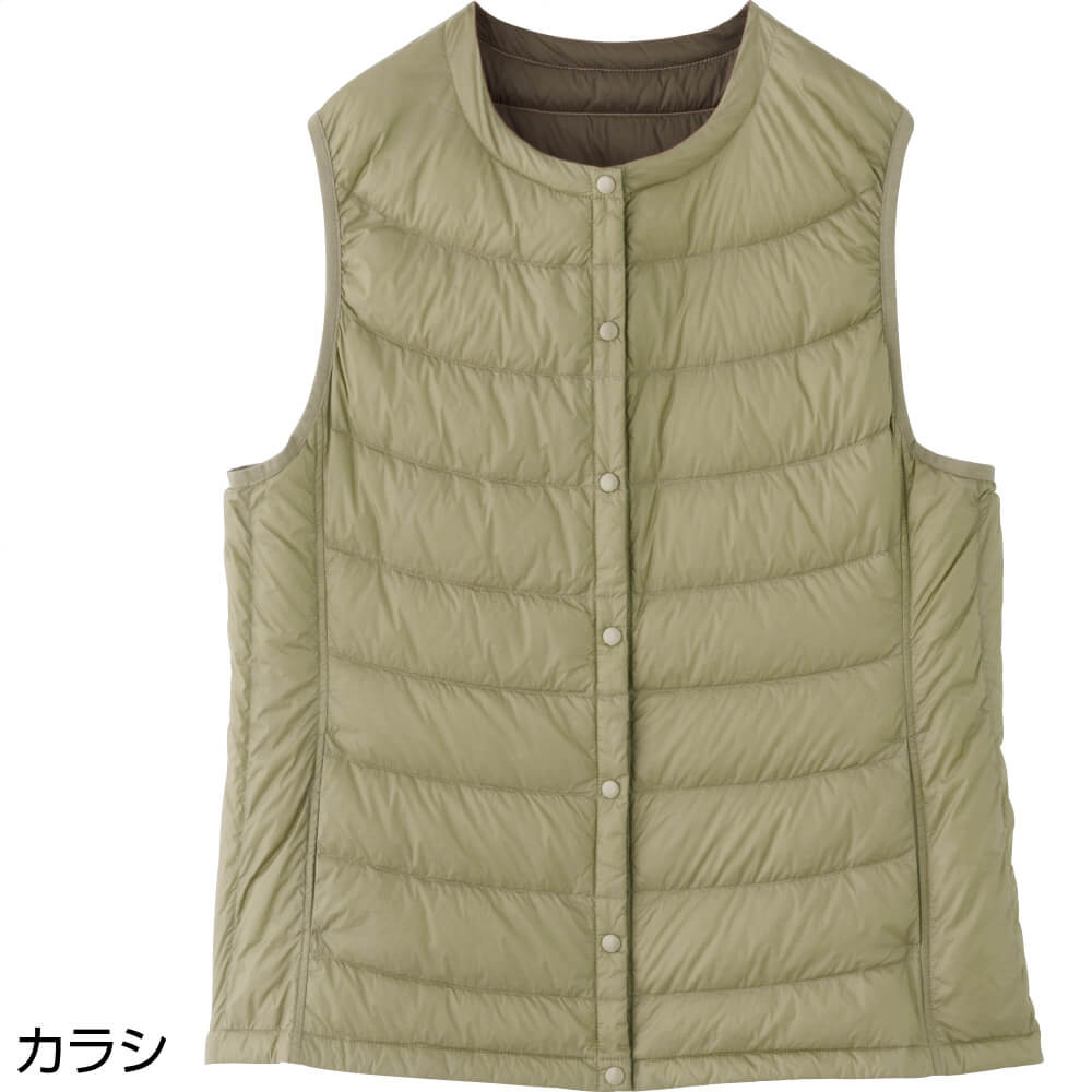 ハナサンテラス 軽量リバーシブル ダウンベスト M~L LL シニア