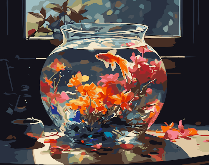 新作! 大人の塗り絵 油絵 塗り絵 アートパネル 日本の桜 金魚 鯉