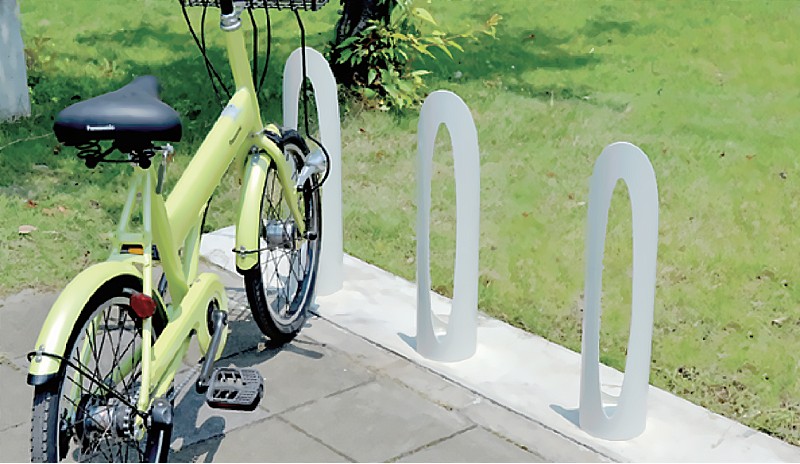 おしゃれ楕円サイクルスタンド駐輪場