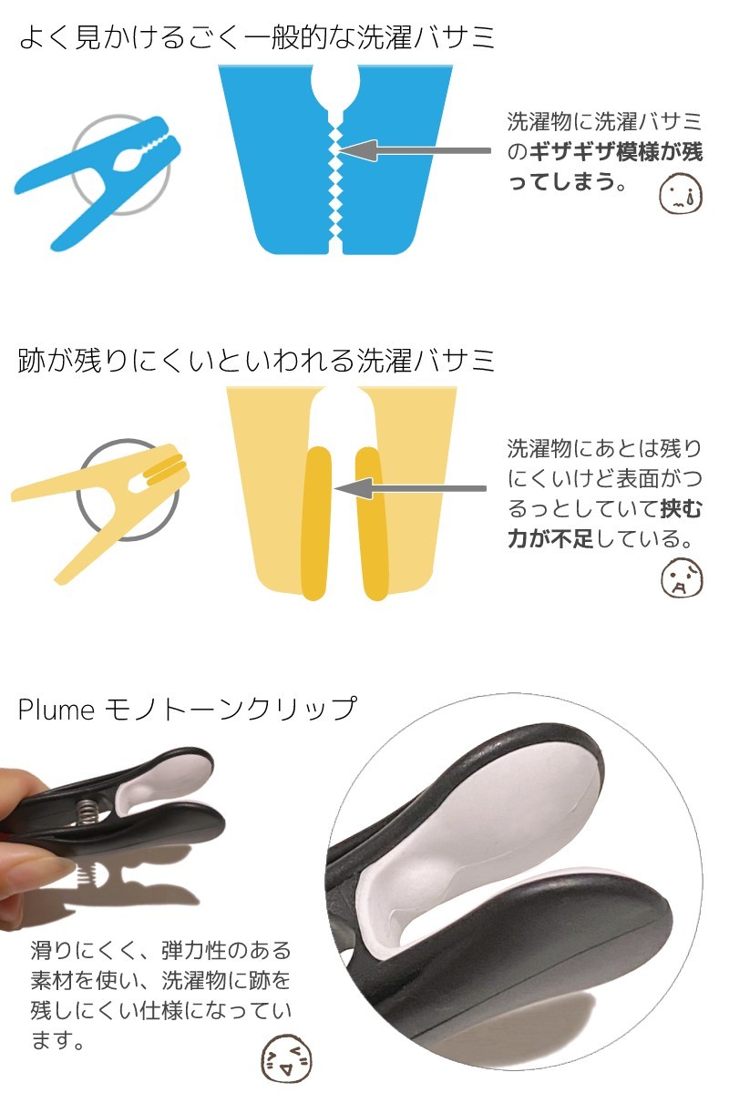 モノトーンクリップ　12個