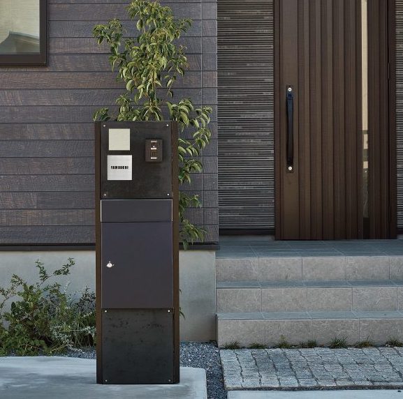 門柱 ポスト おしゃれ ユニソン 9.カーサDR450 SUS 埋込みポストタイプ