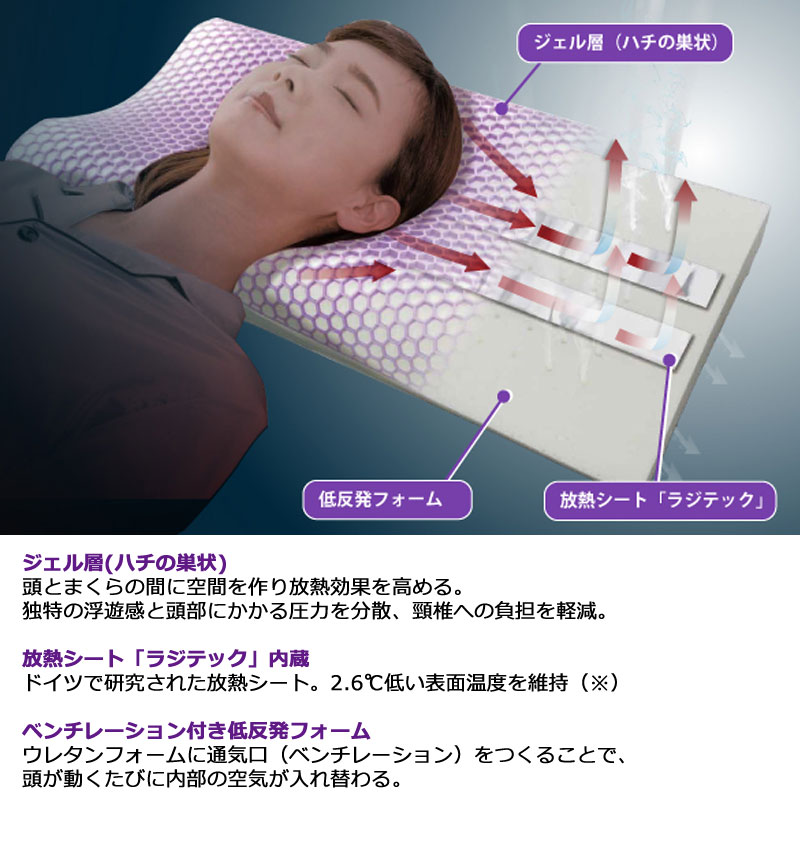 フランスベッド（FRANCEBED） ズカンピロー 放熱シート内蔵まくら